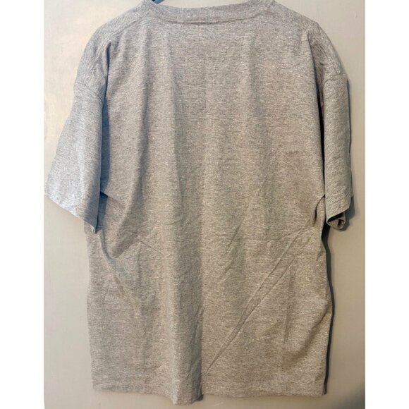 Beverly Hills Polo Club BHPC Jeans Graphic T-Shirt L Gray S/S Crew Neck NWT USA - Picture 3 of 10